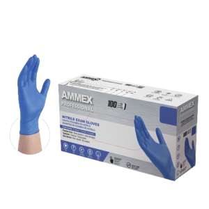 AMMEX Professional Cerulean Nitrile PF Exam Gloves