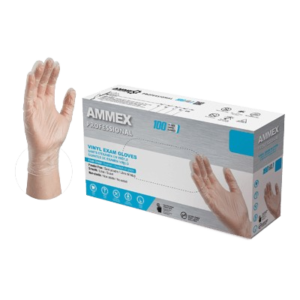 AMMEX Professional Clear Vinyl PF Examination Gloves