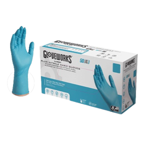 Gloveworks Blue Nitrile PF Examination Gloves