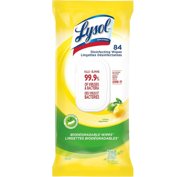 LYSOL WH-RC1-0078135 Disinfecting Wipes Flatpack Citrus