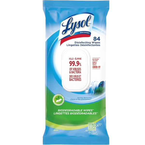 LYSOL WH-RC1-0078078 Disinfecting Wipes Flatpack Spring Waterfall