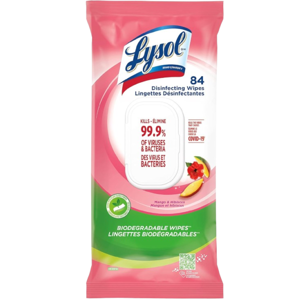 LYSOL WH-RC1-0078126 Disinfecting Wipes Flatpack Mango & Hibiscus