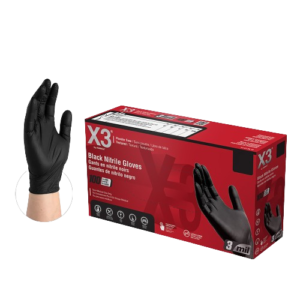 X3 Black Nitrile PF Ind Gloves