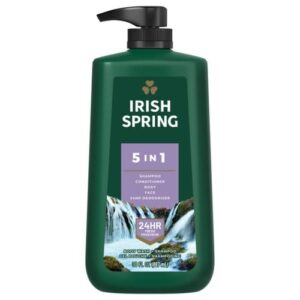 Irish Spring WH-DO1-0000050 5in1 Body Wash Shampoo with Pump 30 Oz