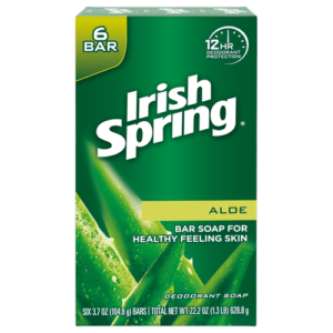 Irish Spring WH-DO1-0000056 Aloe Vera 6 Bar Soap 3.7 Oz