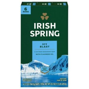 Irish Spring WH-DO1-0000059 Icy Blast 6 Bar Soap for Men 3.7 Oz